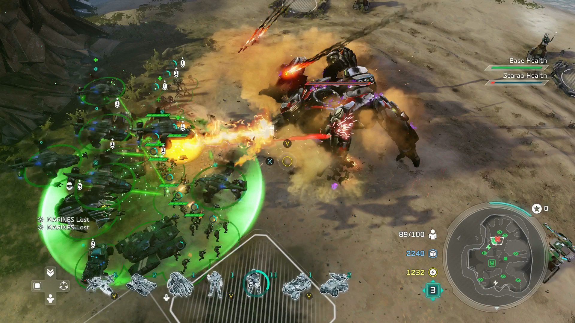 Совместная атака пехоты и техники в Halo Wars 2