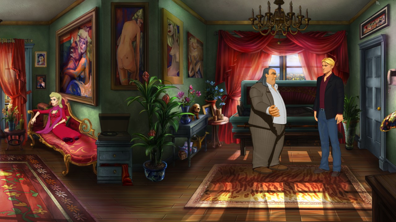 Игровой процесс Broken Sword 5: персонажи в парижской квартире