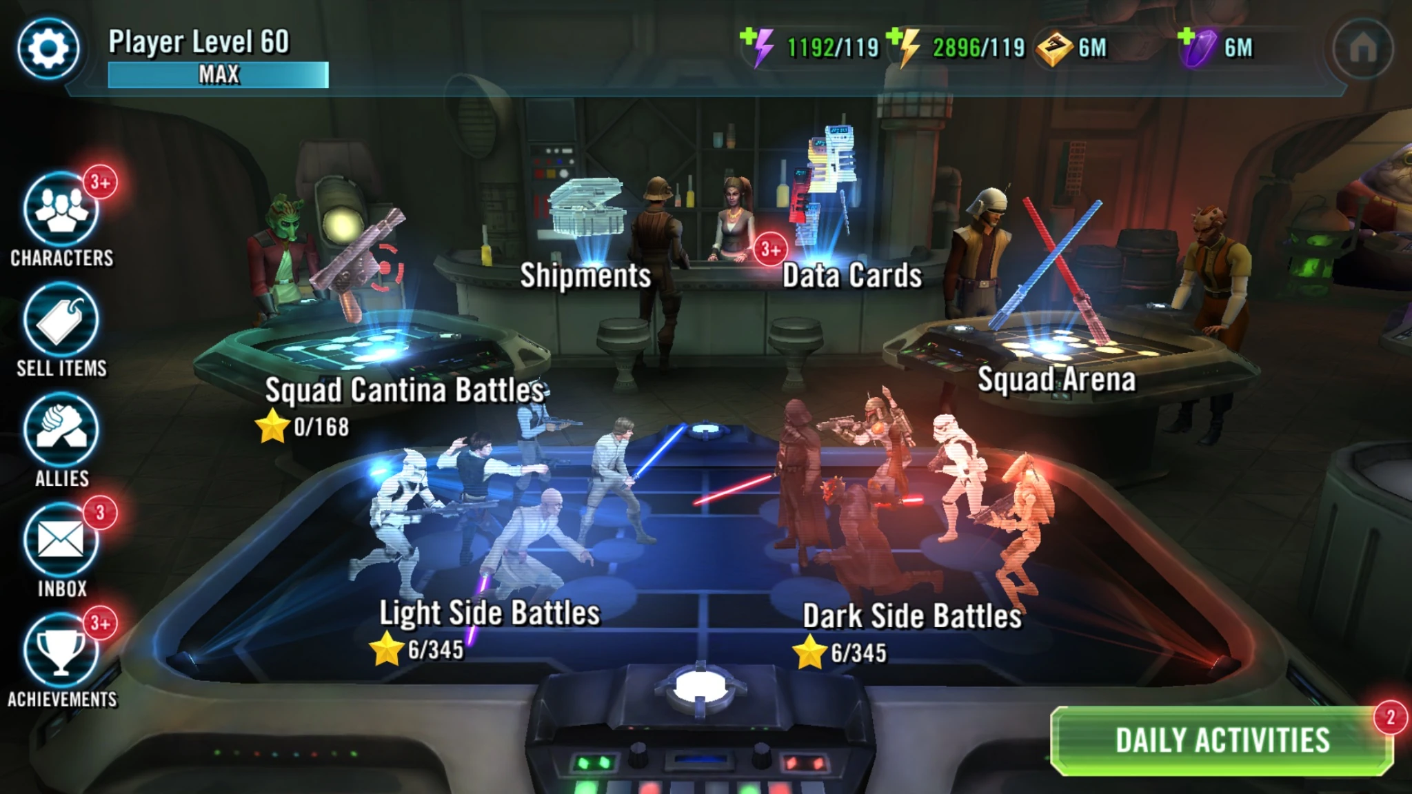 Пошаговое сражение в Star Wars: Galaxy of Heroes