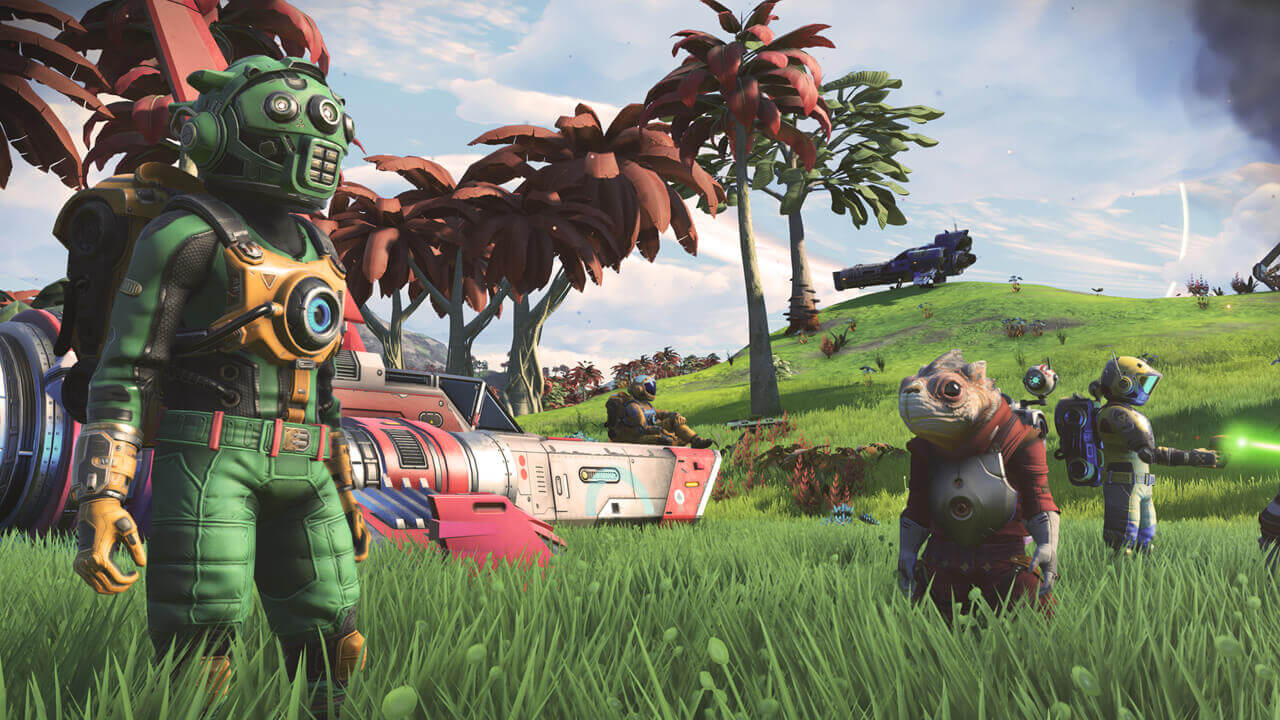 Исследование инопланетного мира в No Man's Sky