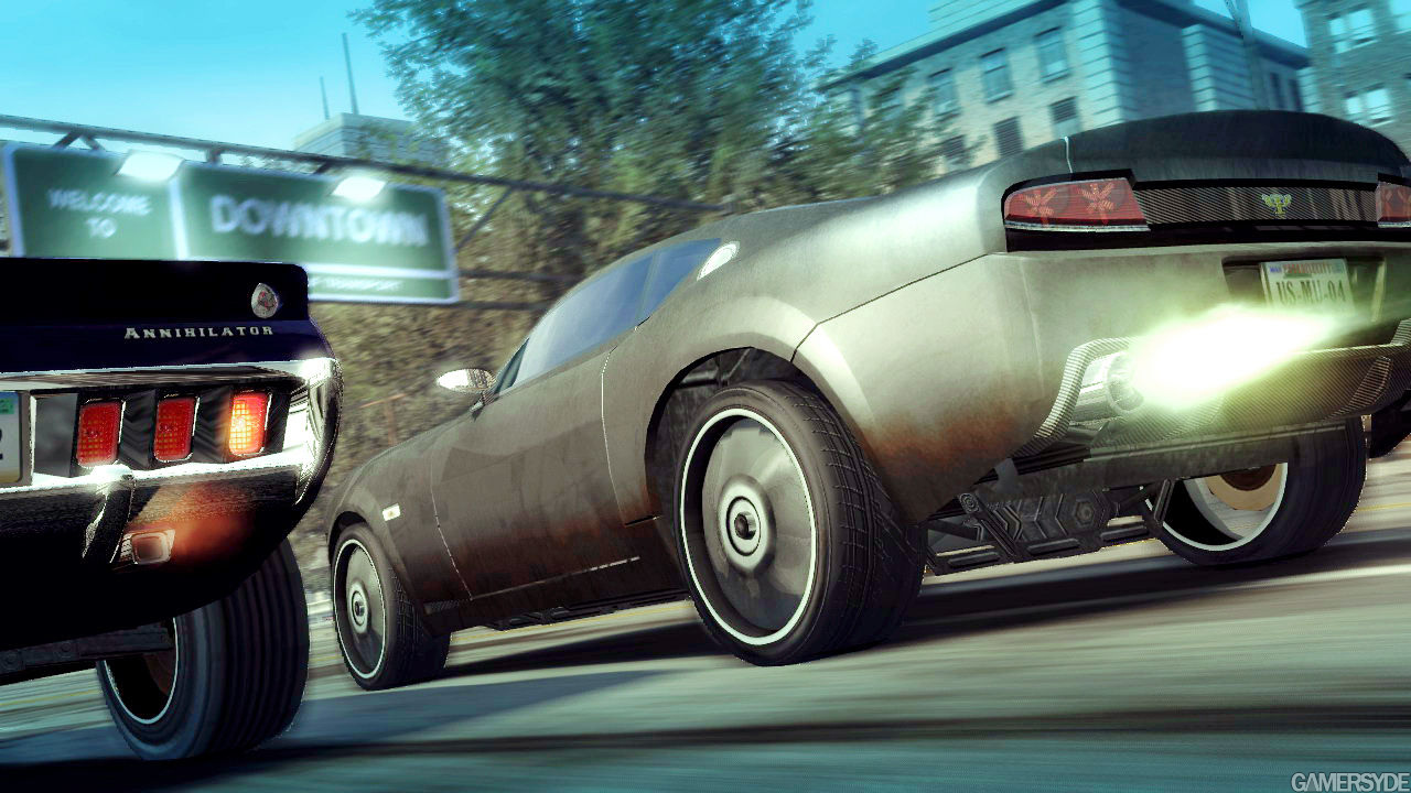 Автомобили во время скоростного заезда в Burnout Paradise