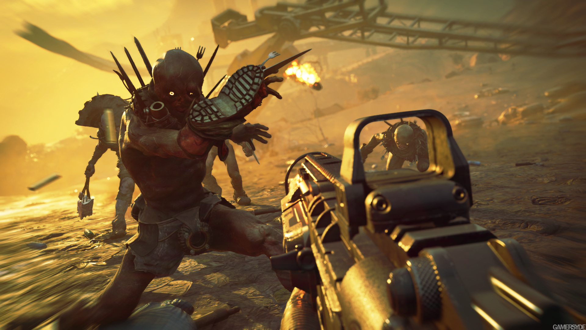 Геймплей RAGE 2: бой от первого лица с мутантом