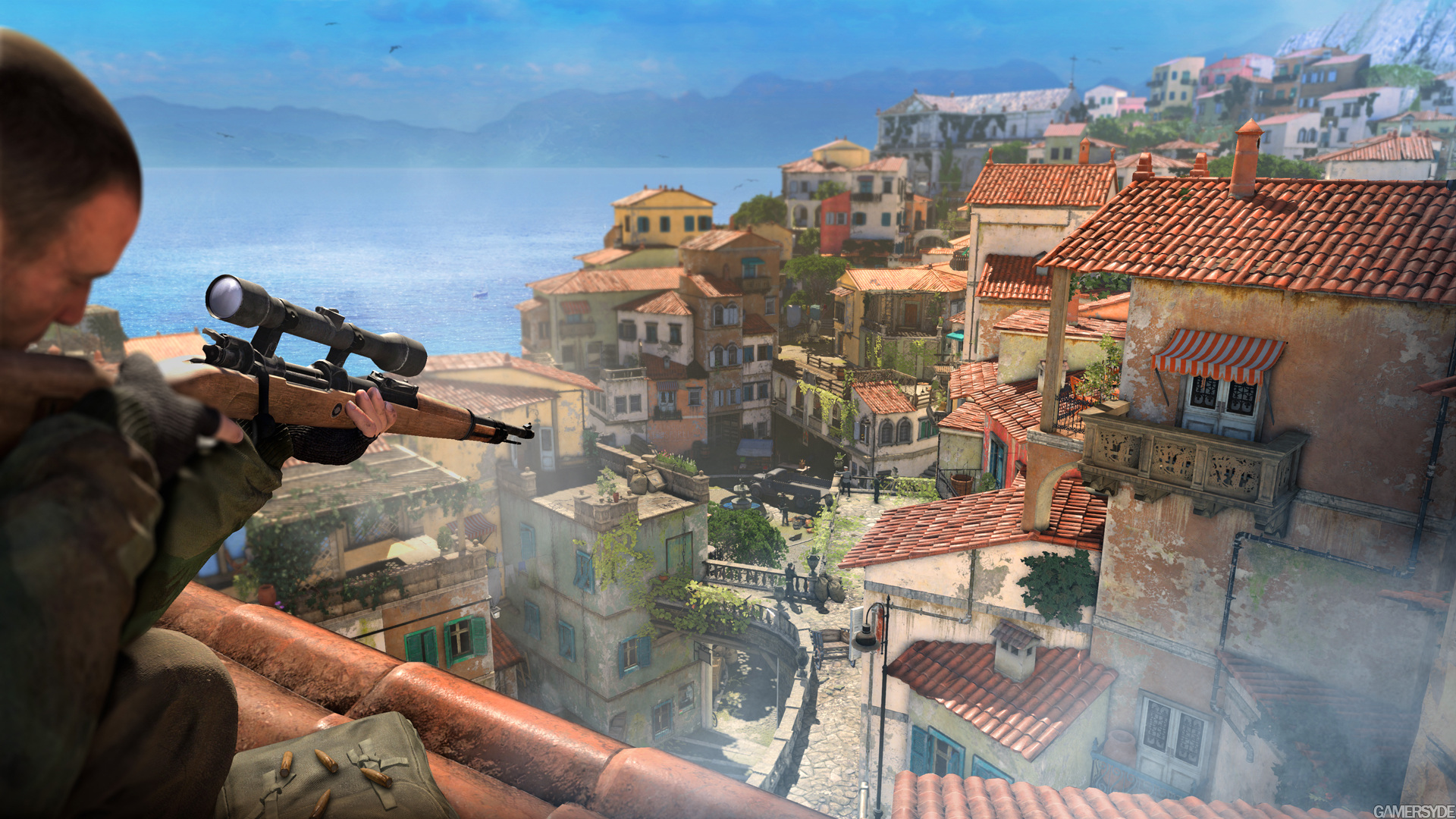 Разведка и стрельба на большой карте в Sniper Elite 4