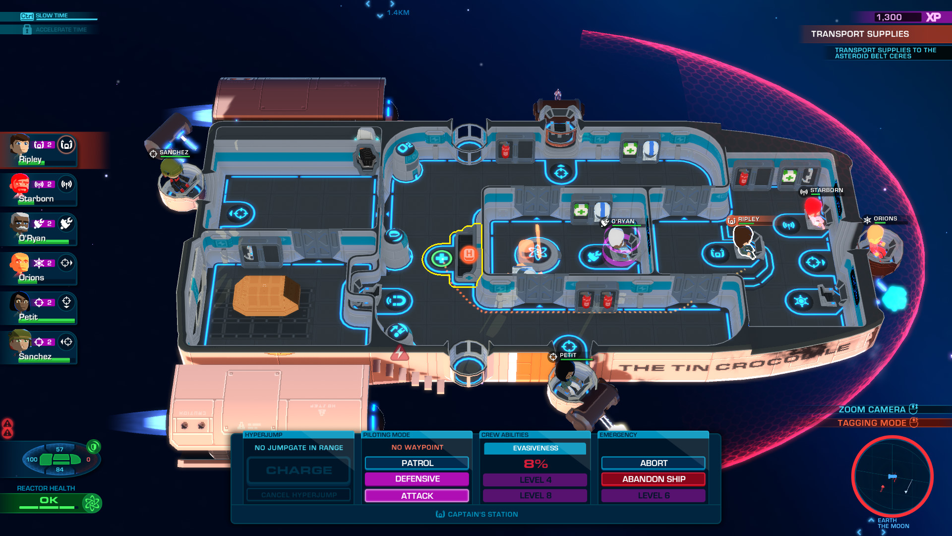 Управление экипажем космического корабля в Space Crew