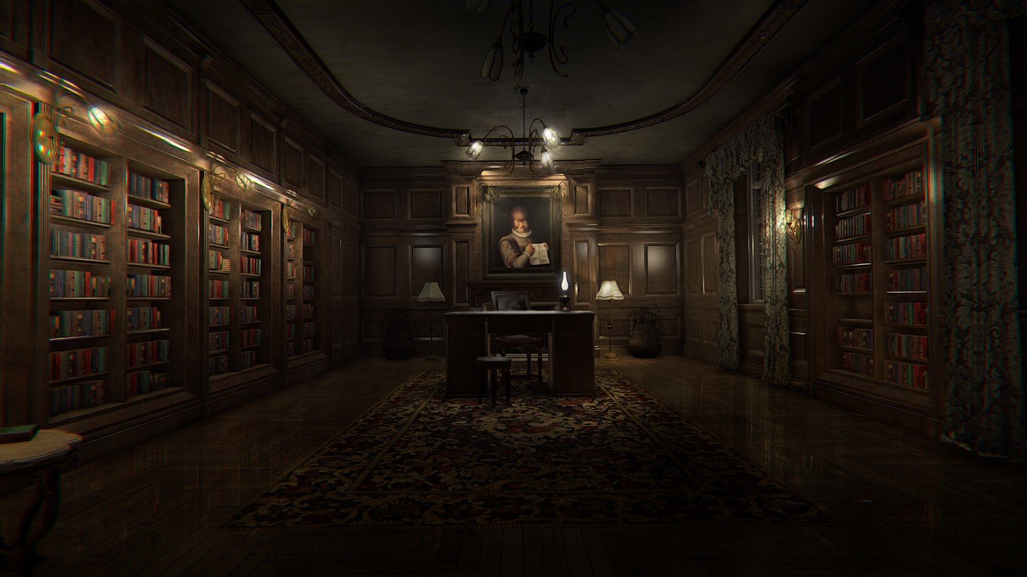 Игровой процесс Layers of Fear 2016: кабинет художника в особняке