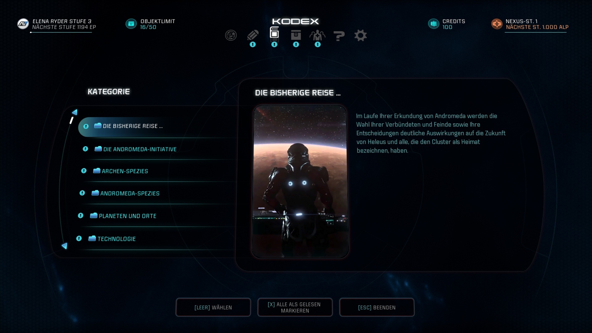 Исследование инопланетной местности в Mass Effect: Andromeda