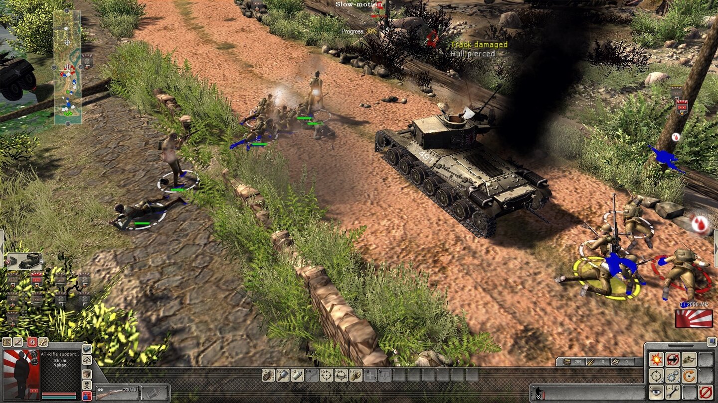 Пехота наступает при поддержке танка в Men of War: Assault Squad 2
