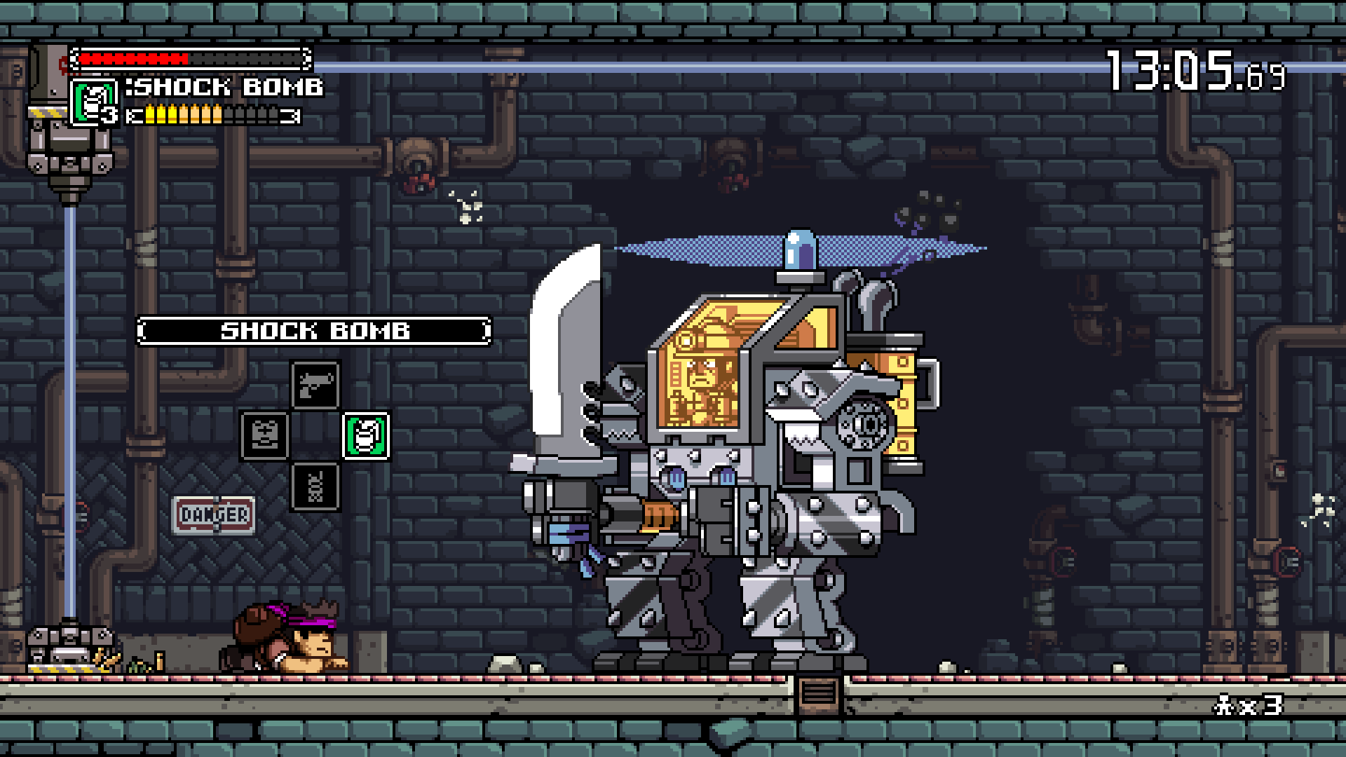 Бой с механическим противником в Mercenary Kings