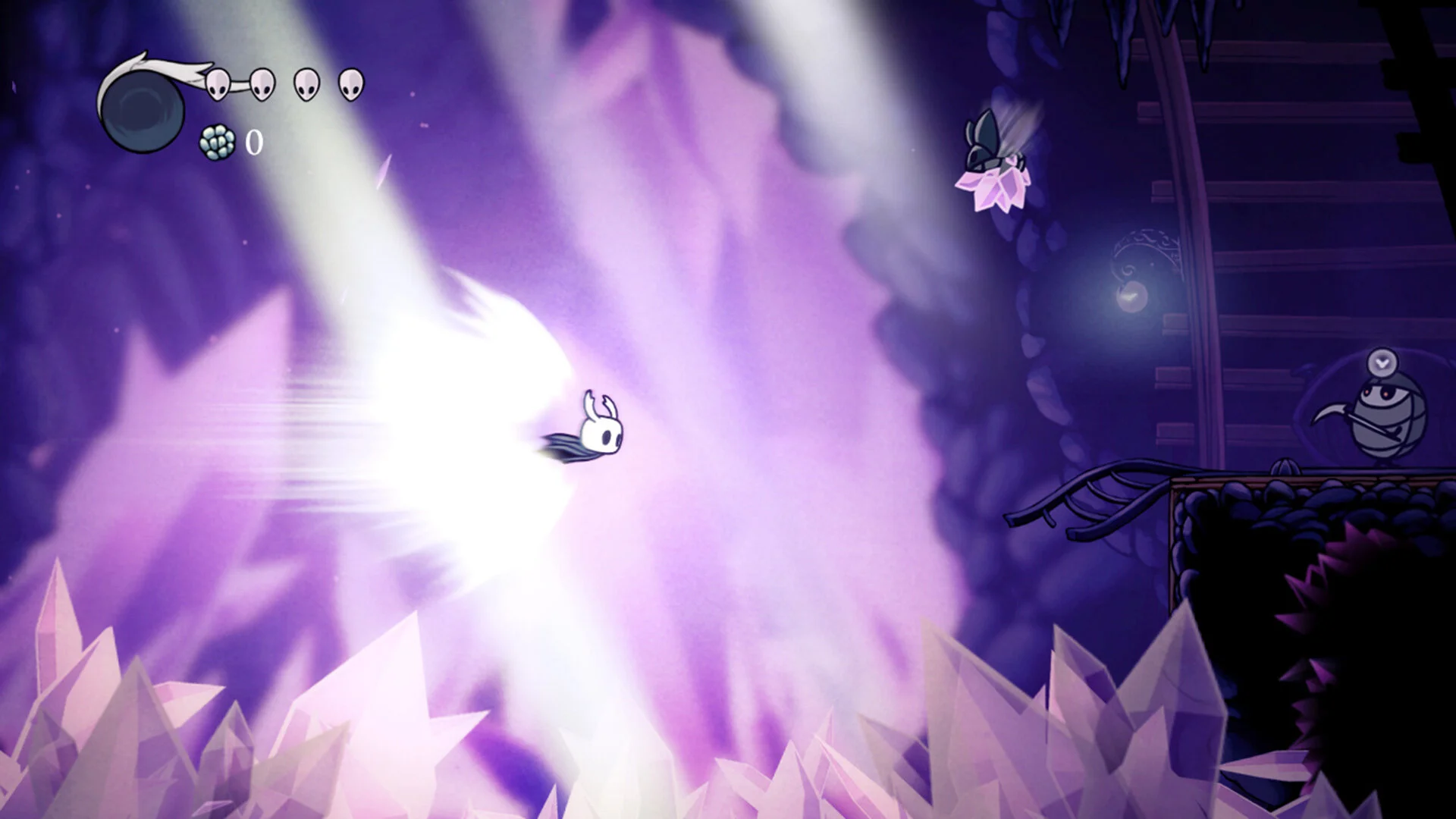 Геймплей Hollow Knight в Кристальном пике