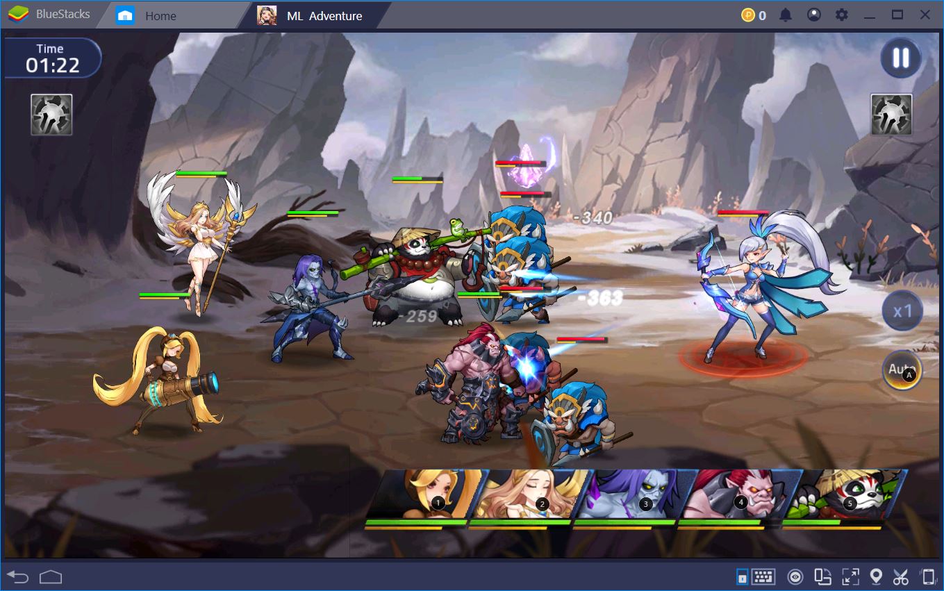 Сражение отрядов в Mobile Legends: Adventure