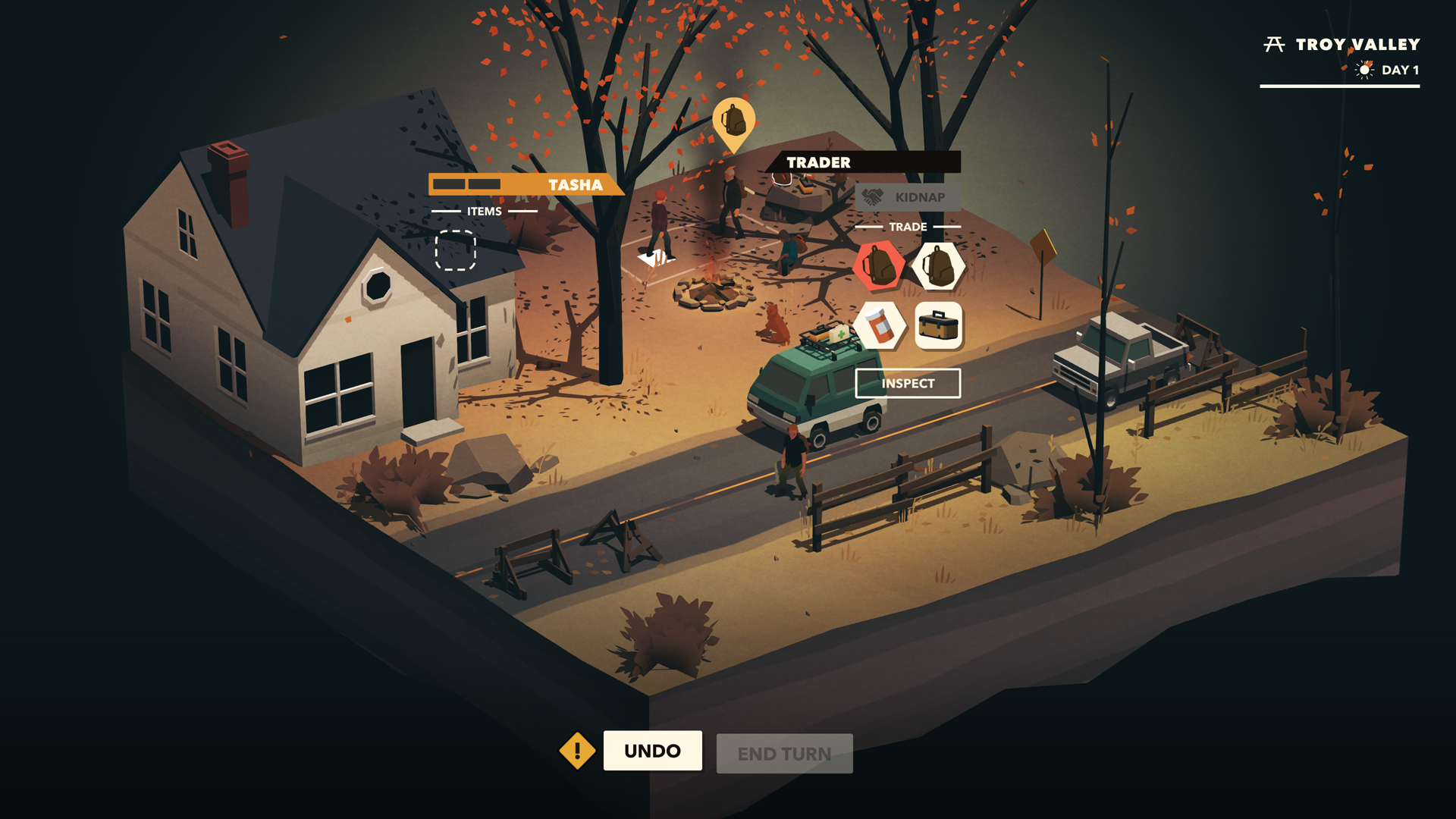 Пошаговая остановка у автомобиля в Overland