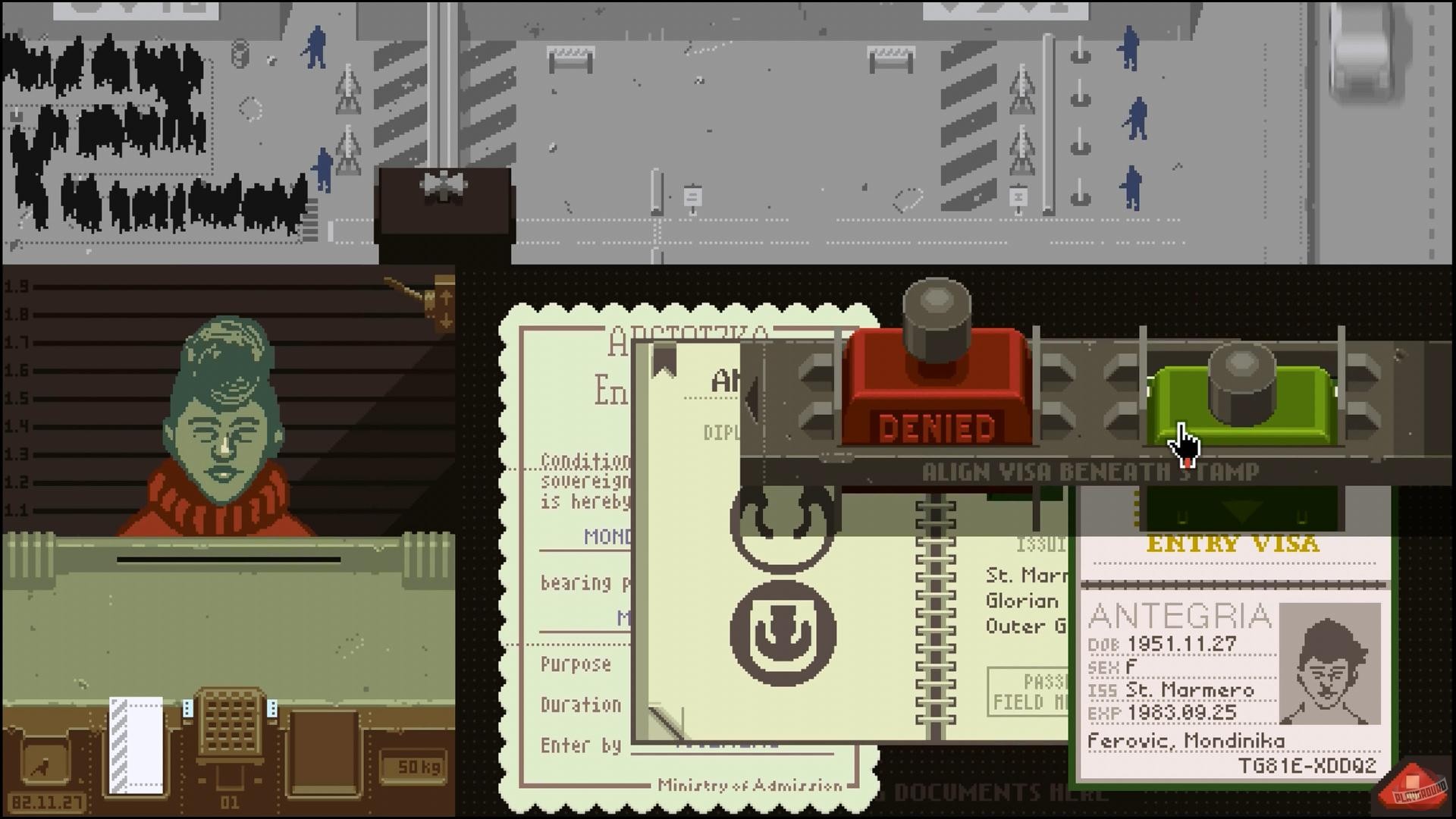Скриншот игрового процесса Papers, Please