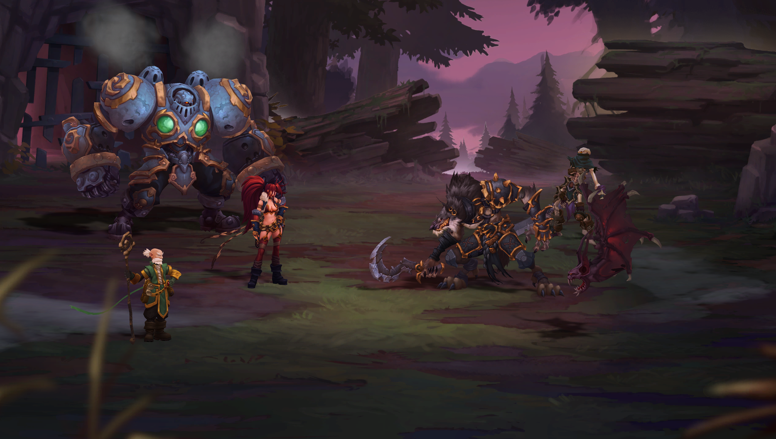 Пошаговое сражение героев Battle Chasers: Nightwar