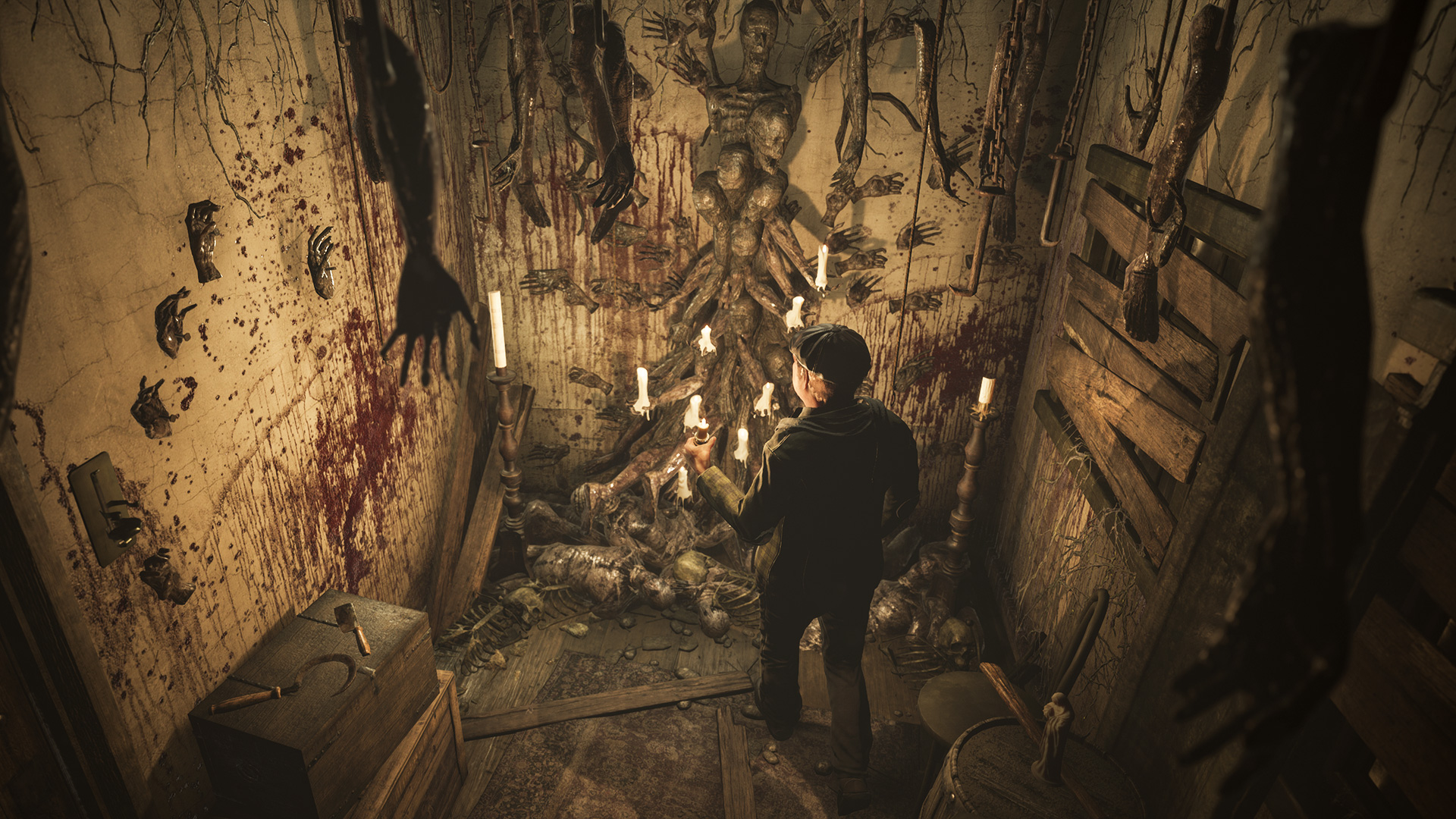 Игровой процесс Song of Horror: исследование повреждённого коридора