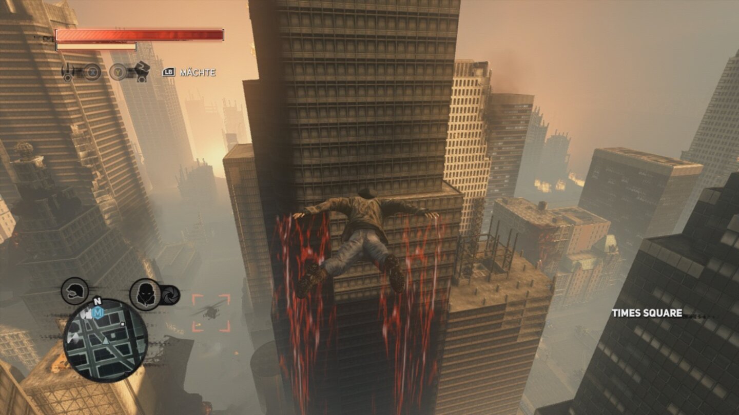 Игровой процесс Prototype 2: перемещение между небоскрёбами