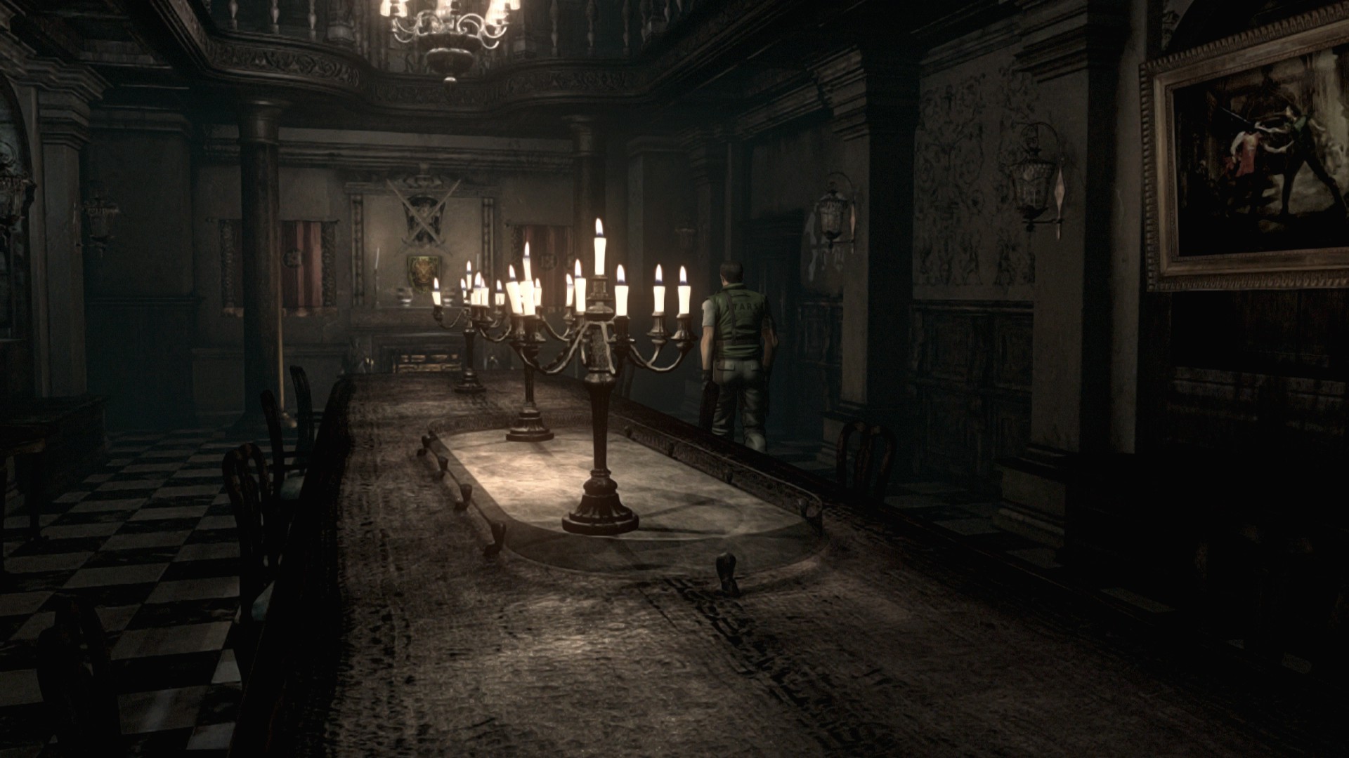 Игровой процесс Resident Evil HD Remaster в особняке Спенсера