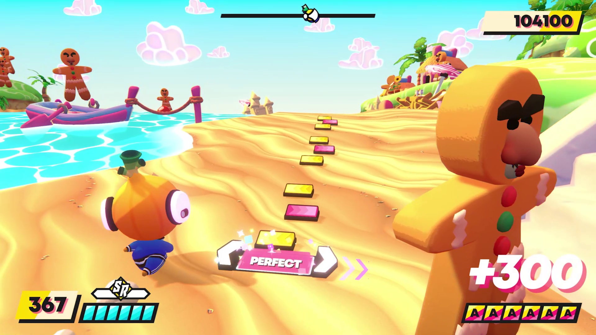 Игровой процесс Rhythm Sprout — прохождение музыкального уровня на пляже