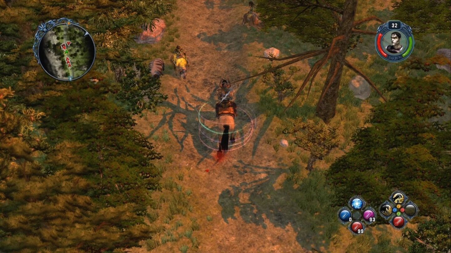 Игровой процесс Sacred 2: Fallen Angel: путешествие верхом по лесу