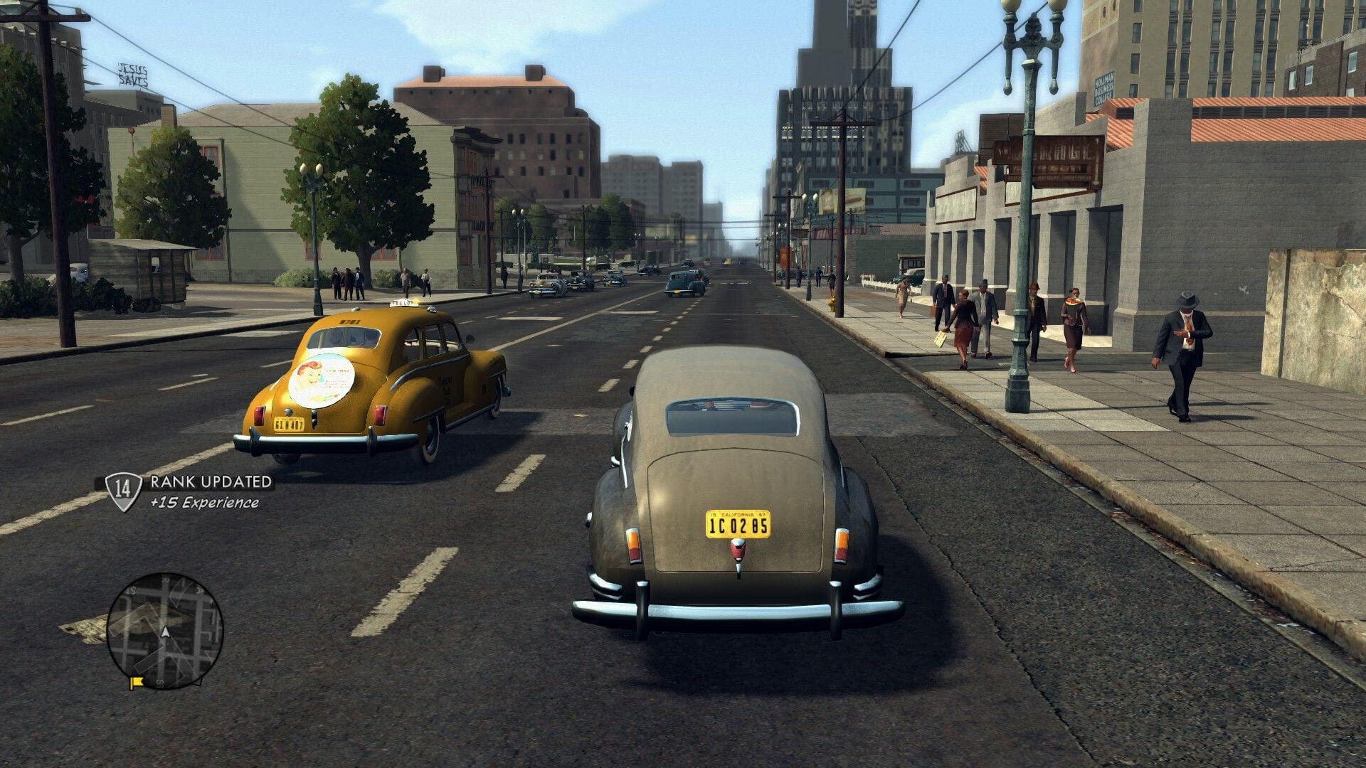 Геймплей L.A. Noire — поездка по улицам Лос-Анджелеса