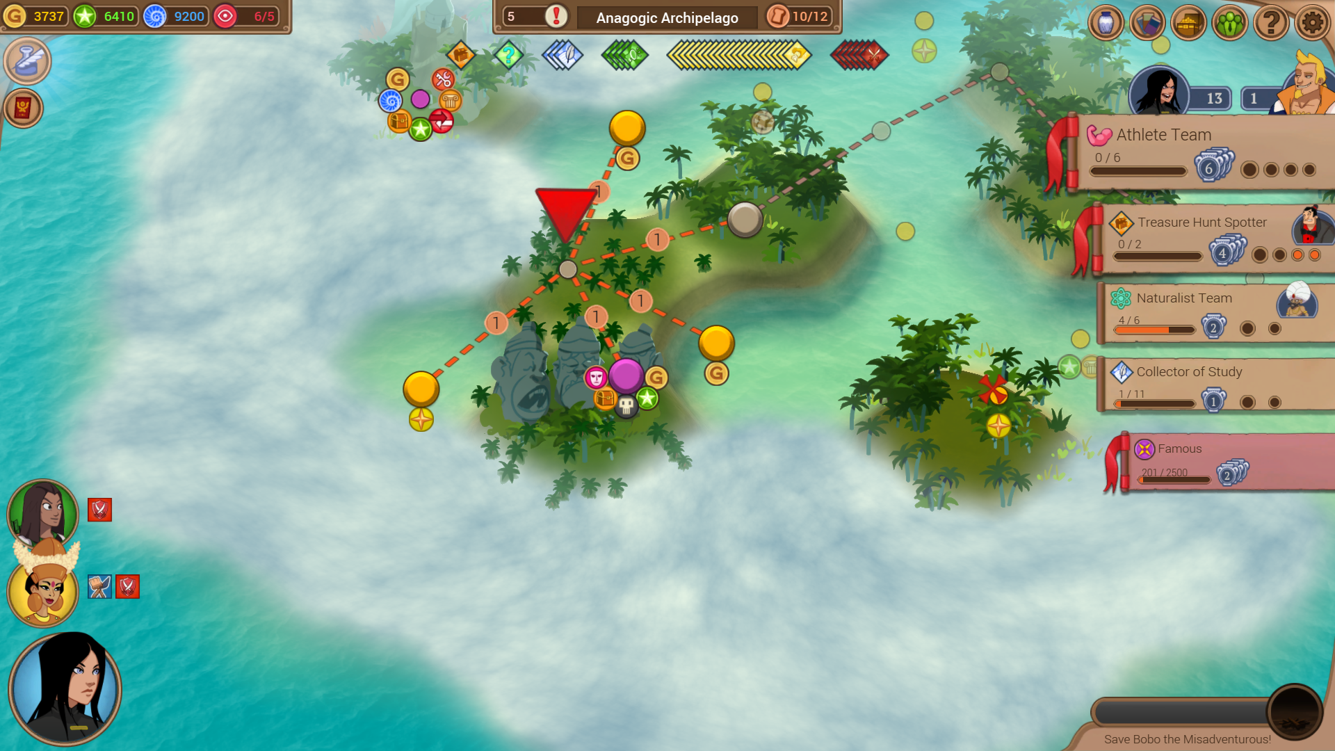 Карта островной экспедиции в Renowned Explorers: International Society