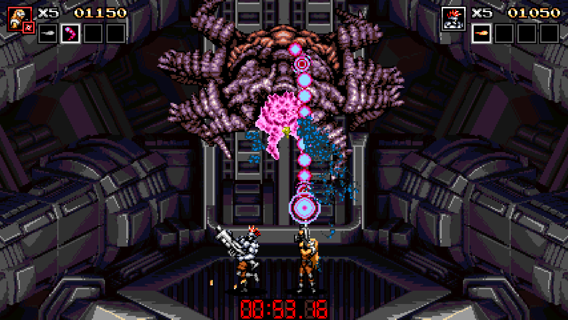 Совместная битва с боссом в Blazing Chrome