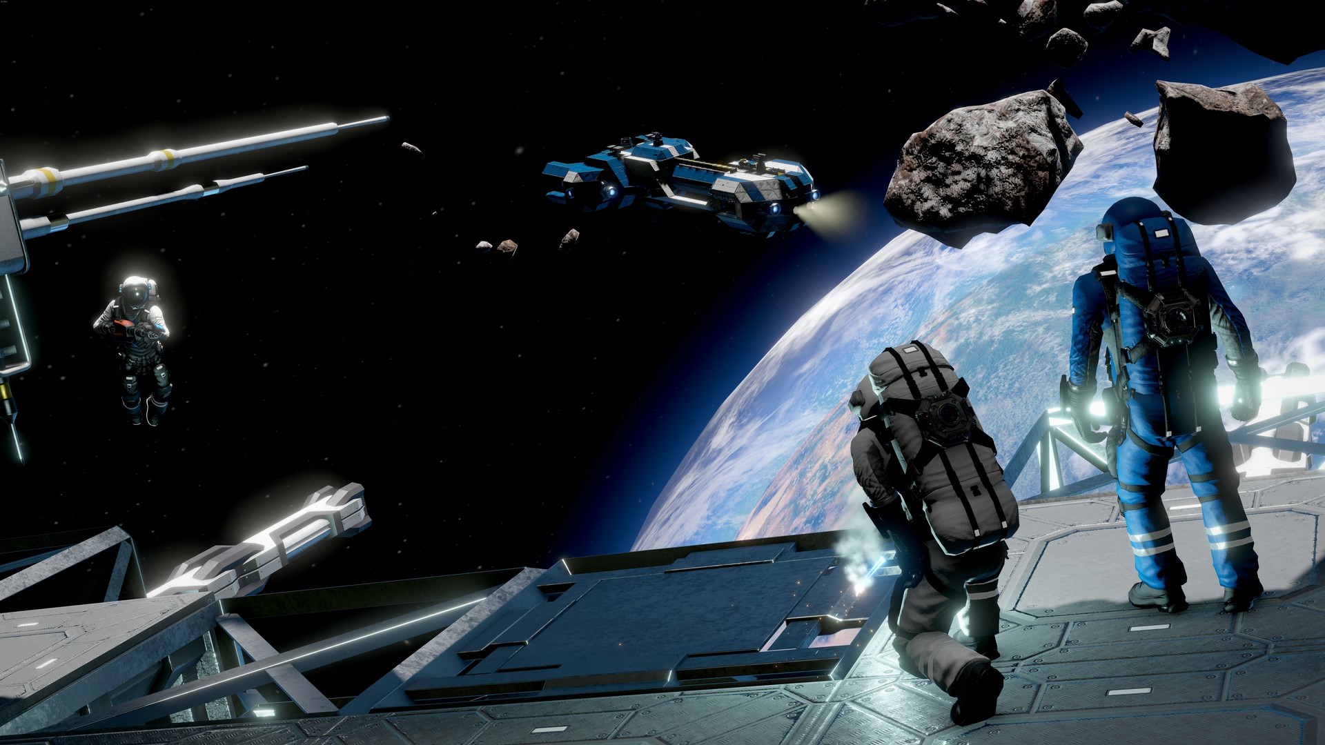 Геймплей Space Engineers: инженеры и космические конструкции на орбите