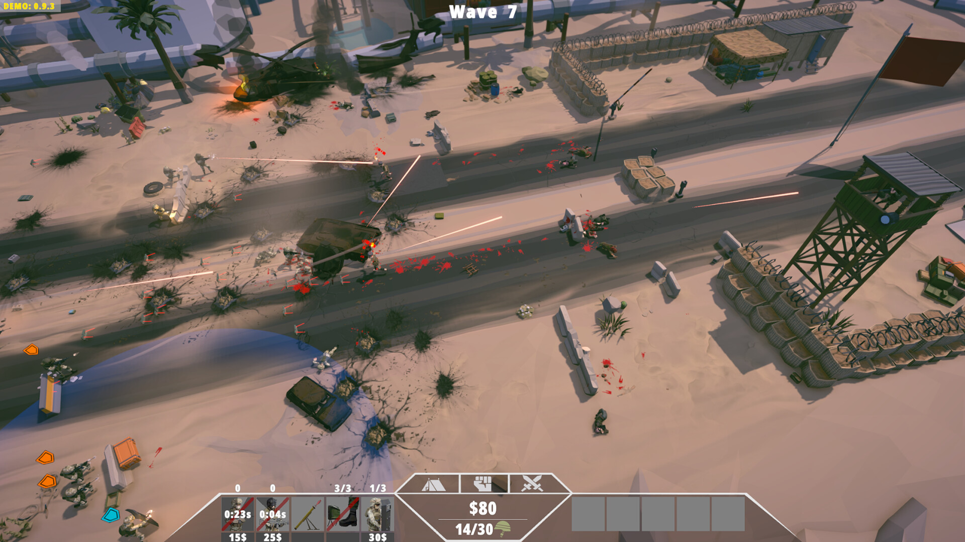 Наступление военных подразделений в Operation: Polygon Storm