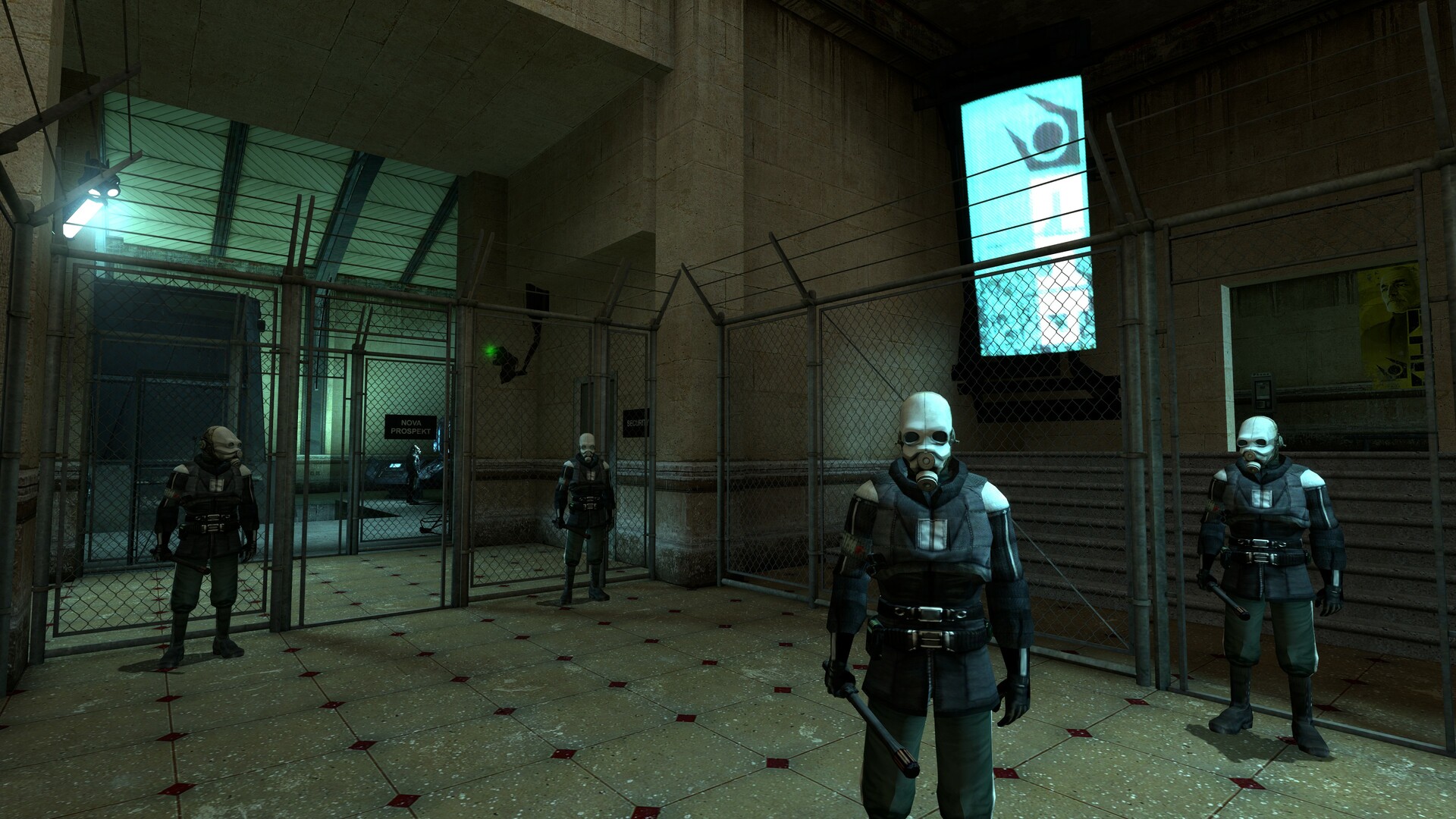 Игровой процесс Half-Life 2 в помещениях Сити-17