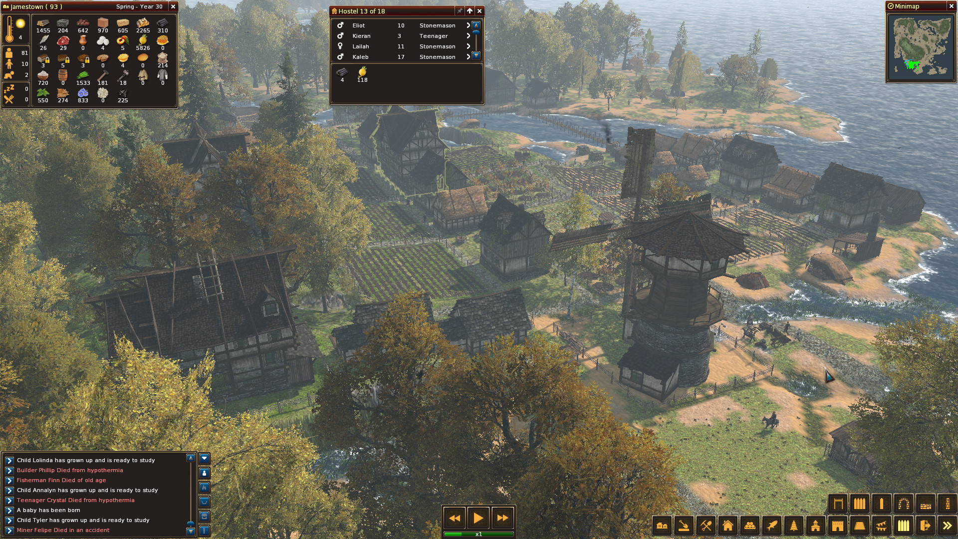 Средневековое поселение среди лесов в Life is Feudal: Forest Village