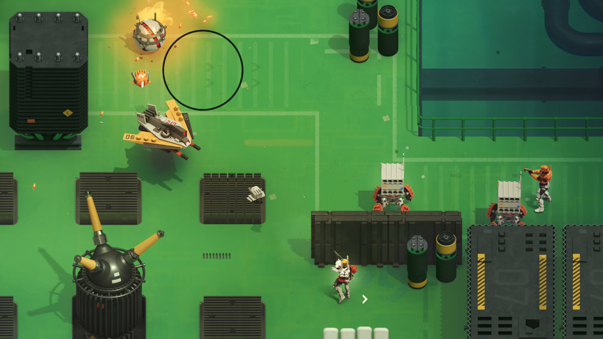 Геймплей SYNTHETIK: Legion Rising: бой с роботами