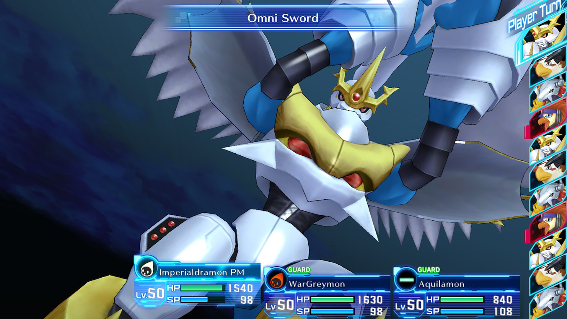 Применение боевого приёма в Digimon Story Cyber Sleuth