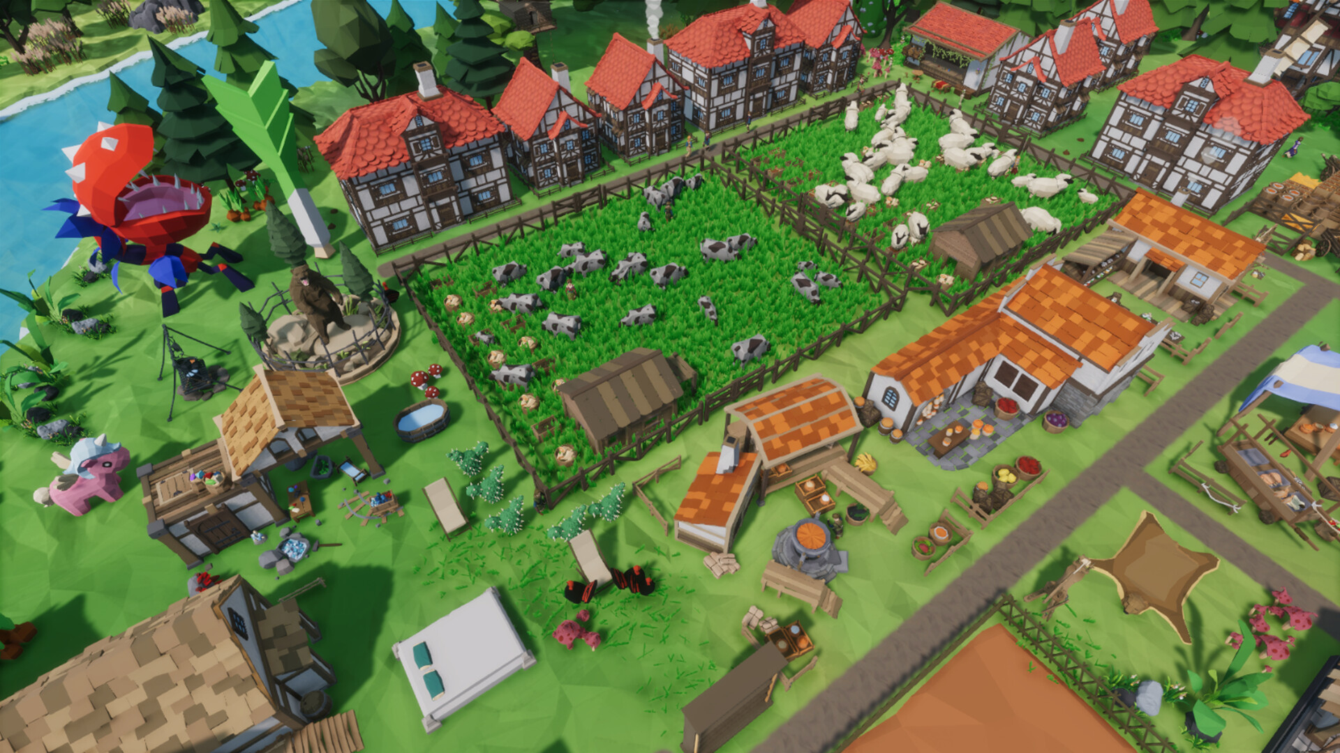 Жилые кварталы и фермы в Settlement Survival