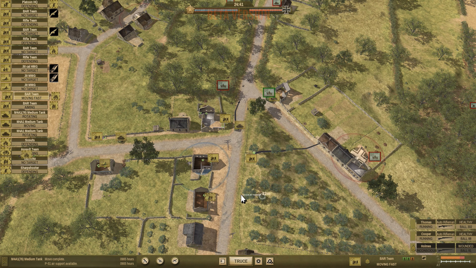 Пехота и бронетехника занимают позиции в Close Combat: The Bloody First