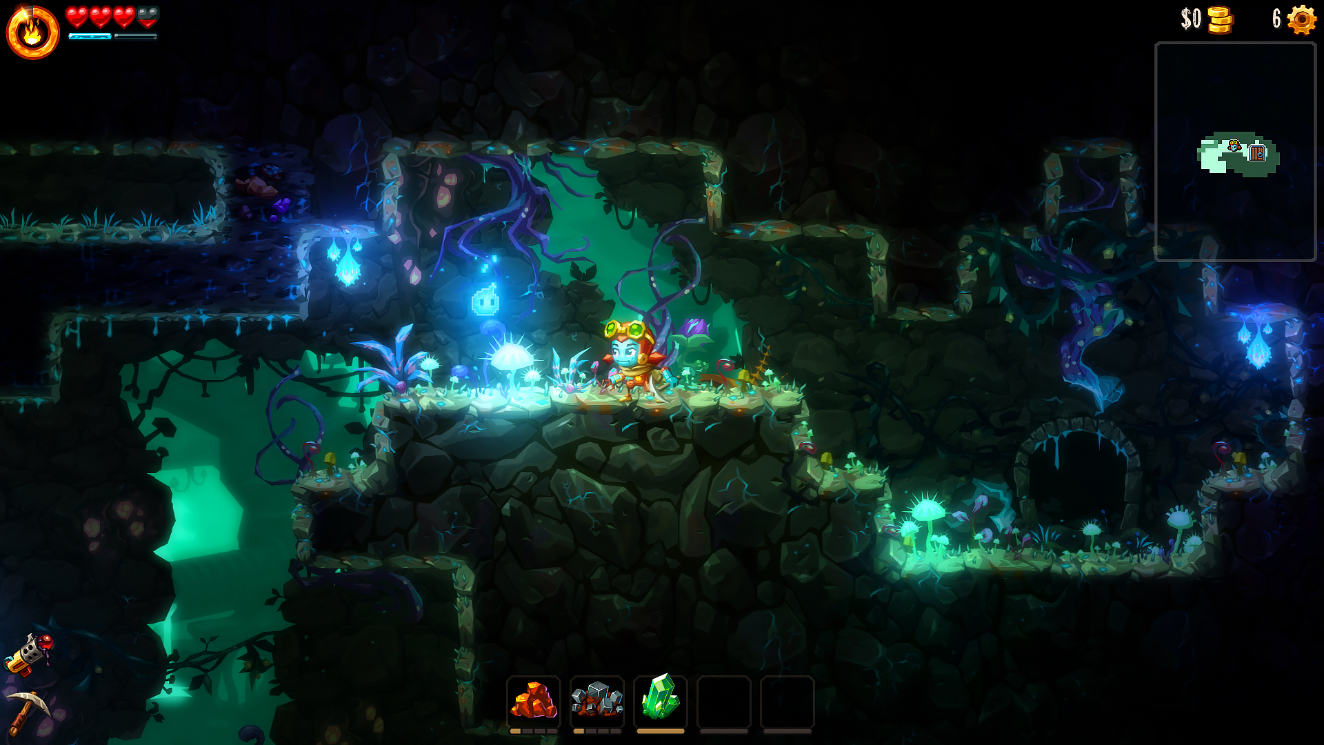 Игровой процесс SteamWorld Dig 2