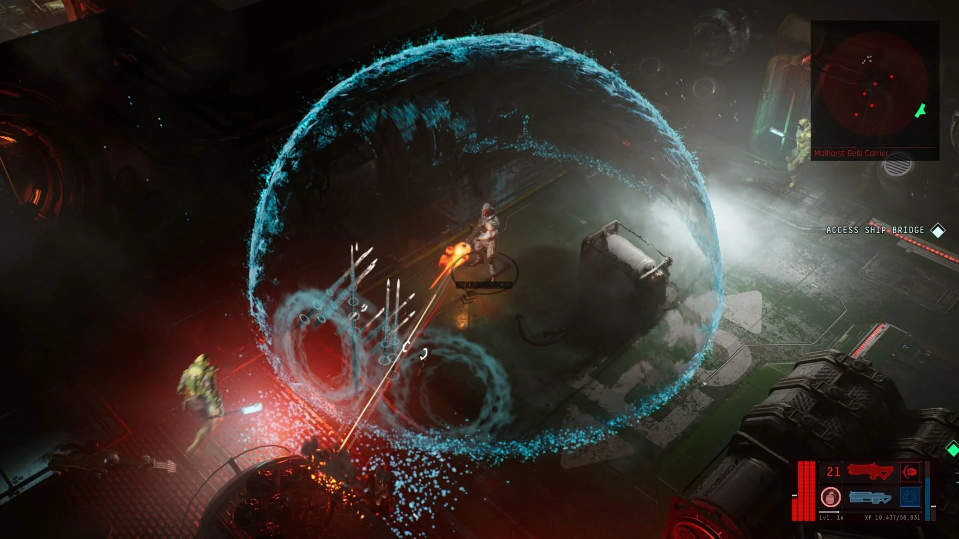 Игровой процесс The Ascent: перестрелка в промышленном комплексе