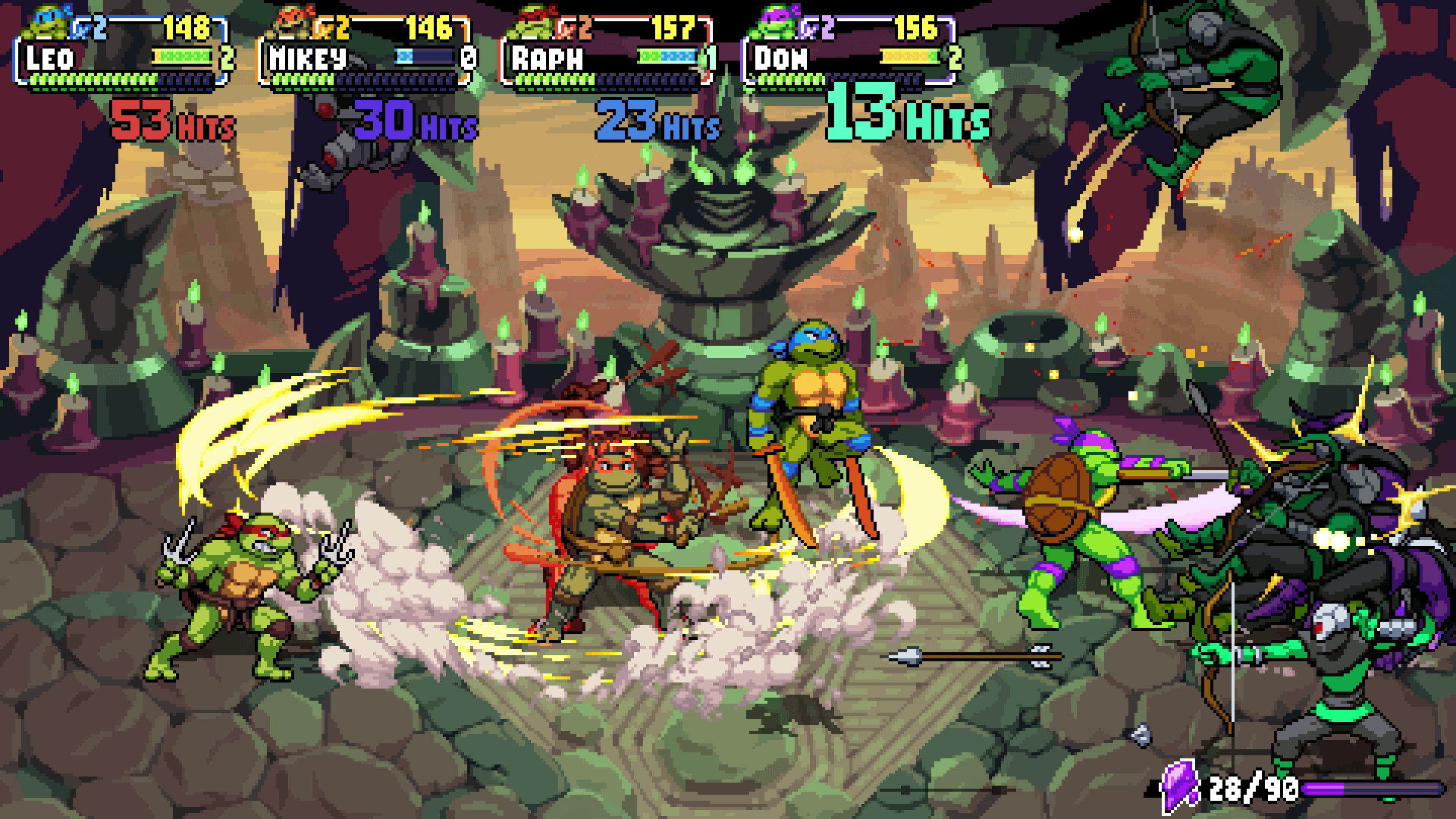 Игровой процесс Teenage Mutant Ninja Turtles: Shredder's Revenge