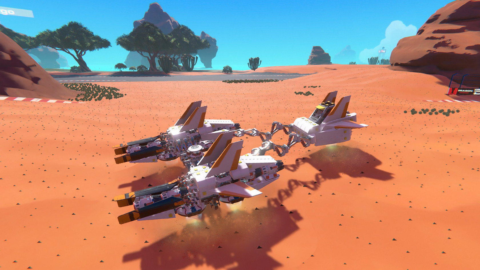Самодельный летательный аппарат над пустыней в Trailmakers