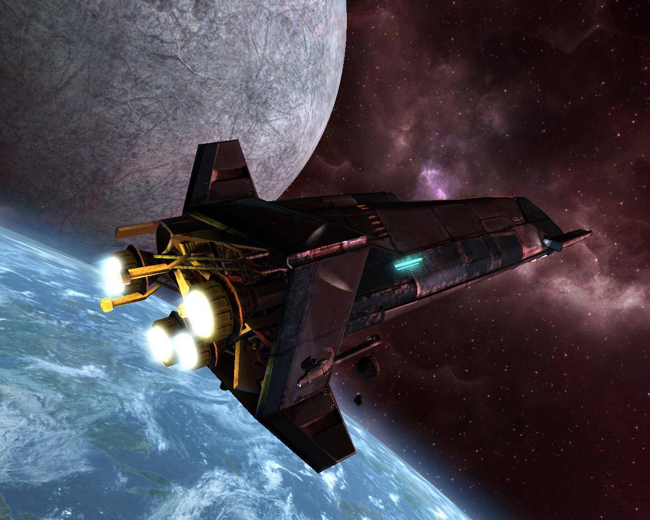 Полёт космического корабля возле планеты в X3: Terran Conflict